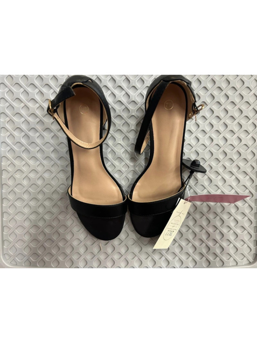 mysoft Chunky Low Open Toel Heel Blk 7
